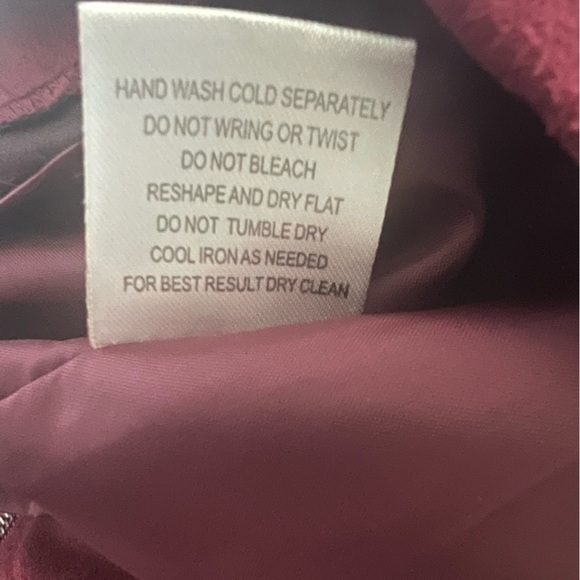 Olive + Oak Maroon Faux Suede Dress‎ L - Picture 4 of 5